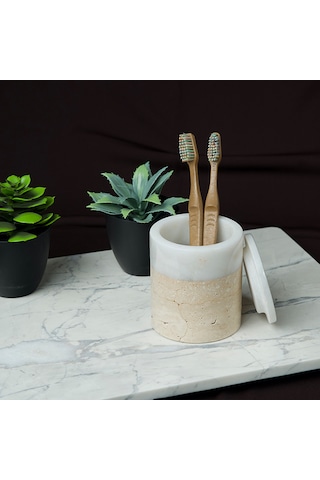 Bicolore Kapaklı Mermer Kutu