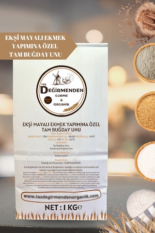 Ekşi Mayalı Ekmek Yapımına Özel Tam Buğday Unu - 1 Kilo