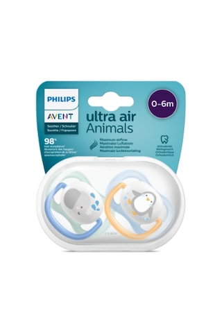 Philips Avent Ultra Air Emzik 2'li 0 - 6 Ay SCF080/05 Mavi - Yeşil