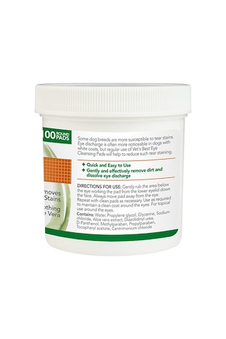 Vets Best Kedi Ve Köpek Göz Temizleme Parmak Pedi Aloe Veralı 100'lü