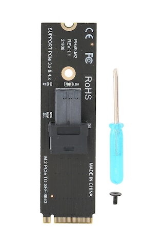 Yaleker M.2 Nvme'den U.2'ye Pcı-e4.0 Çevirici Adaptör Kartı, 64gt/s Hız, Sff8643 Arayüzü, 2280 Boyutu Ph49-m2