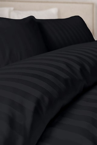 Tek Kişilik %100 Pamuk Saten Nevresim Seti Premium Seri 8 Renk Seçeneği 160x220 Siyah