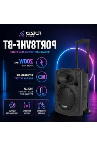 Taşınabilir Hoparlör, 400w Güç, Uzaktan Kumanda Ve Bluetooth Özellikleriyle