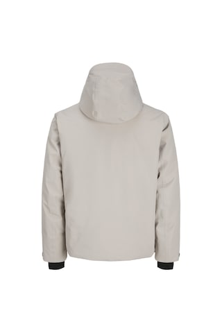 Jack & Jones Erkek Bagcik Ayarli Kapüsonlu Su Geçirmez Ceket - Fusion - 12299783 Dove