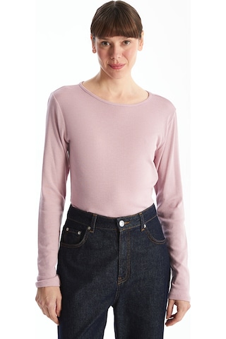Lcwaıkıkı Basic Pembe Bisiklet Yaka Kadın Fitilli Body