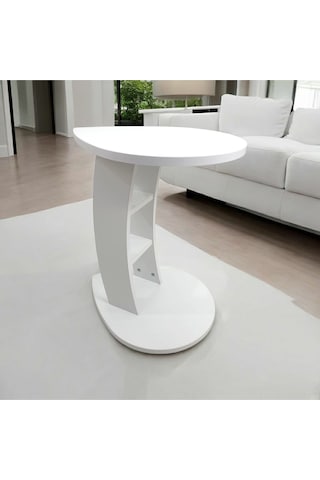 Yağmur Yan Sehpa-beyaz Beyaz