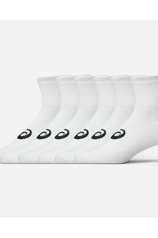 Asics 6 Pack Quarter Sock Beyaz Koşu Çorabı 3033c303-100