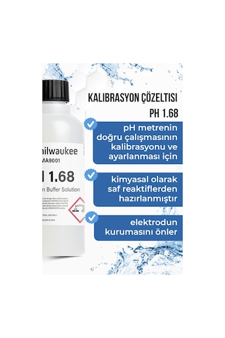 Milwaukee Ma9001 Ph 1.68 Kalibrasyon Solüsyonu 230 Ml