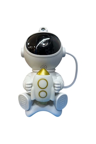 Astronot Projektör Işık, Gece Lambası,çocuk Odası Beyaz