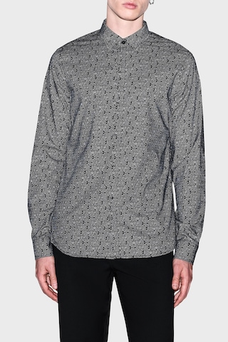 Armani Exchange Tamamı Logolu Slim Fit Uzun Kollu Gömlek Erkek Gömlek Xm000625 Af13184 Fc342 Siyah SİYAH