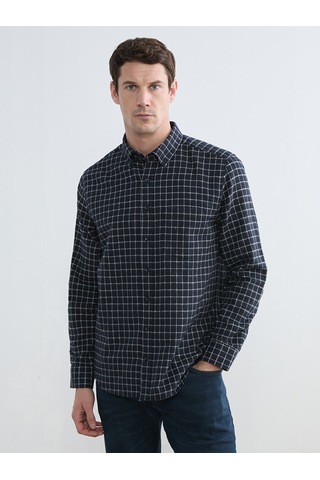 Lcwaıkıkı Classic Siyah Regular Fit Ekose Erkek Gömlek