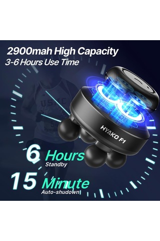 Hyako F1 Masaj Tabancası Masaj Tabancası 4 Kafalı 5 Modlu Ayarlanabilir Mini Derin Doku Masajı Sırt Boyun Ve Bacaklar Ve Tüm Vücut İçin, Kas Masajı İçin Elektrikli El Masajı