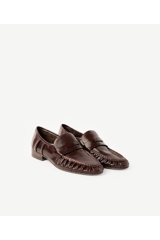 Yargıcı Parlak Deri Loafer 26kkay4079x 016 Bordo