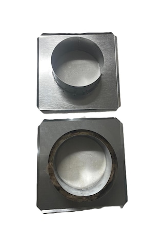 Konteyner Soba Boru Çıkış Zıvanası Kare İzocamsız 13cm 20x20