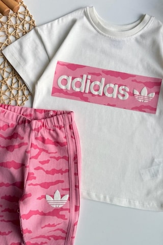 Noble Kids Kız Çocuk Logo Baskılı Tişört Ve Tayt Takım Fuşya