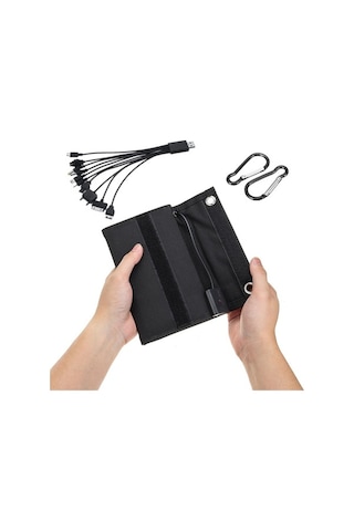 Pazly Monokristal Katlanabilir Güneş Paneli, Kablo İle Şarj Edilir, 70w, Ip65, Cep Telefonu, Tablet, Camp, Hiking, 650x185mm