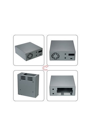 Samdoo Dijital Kontrollü Güç Kaynağı İçin Sac Metal Dıy Kasa Kit - İletişim Arayüzlü, Modül Hariç