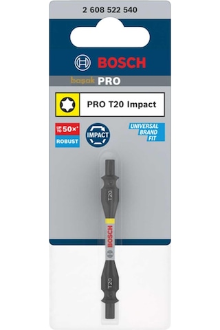 Bosch Pro Impact İki Başlı T20 Torx Bits Uç 65 Mm 2608522540