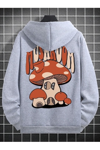 Altamira Unisex Mushroom Baskı Kapüşonlu Sweatshirt 001