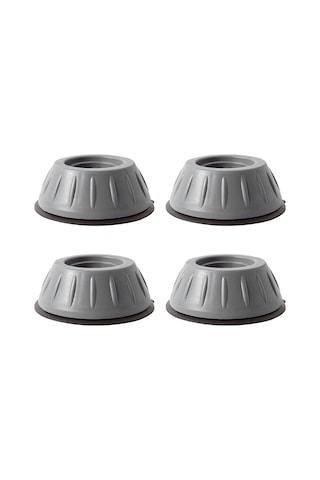 Geeksen 4 Adet Gümüş Gri Lastik Minderler: Yükseklik Artırıcı, Yağmur Ve Kayma Önleyici, Vibration Azaltıcı - Çamaşır Makinesi, Mobilya İçin