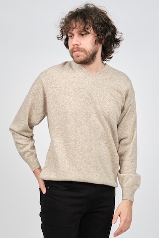 Ida Erkek Lambswool V Yaka Kazak 0593130 Bej Bej