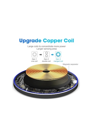 60w Hızlı Qi Kablosuz Şarj Aleti Pedi İphone Uyumlu 13 12 11 X Pro Max Samsung Galaxy S21 S20 S10 S9 S8 Xiaomi Kablosuz Şarj Pedi