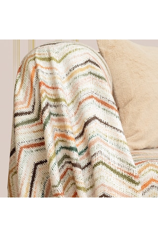 Latuda Concept SoftMicro Etnik ve Zikzak Desenli Boho Koltuk Örtüsü , Kanepe Örtüsü , Koltuk Şalı 130 x 180 CM