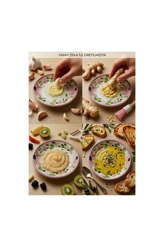 Bsg Design Seramik Sarımsak Ve Zencefil Rende Tabağı 13 Cm - El Yapımı Çini Rende - 945362147 Diğer