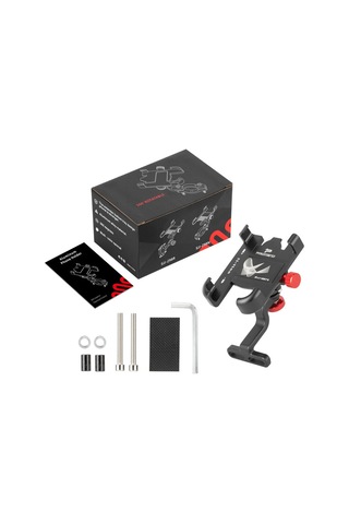 Promend Sjj-297b Gidon Standı Modeli Bisiklet Telefon Tutucu Evrensel Alüminyum Alaşımlı Elektrikli Bisiklet Dağı Siyah