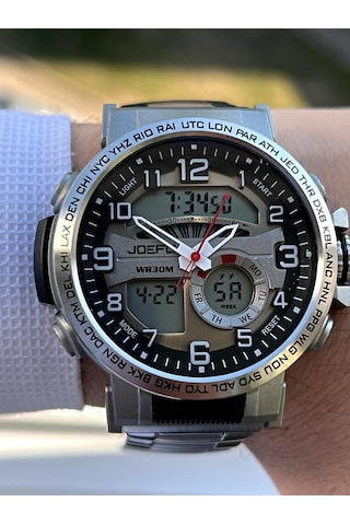 Joe-kj02 Joefox Digital&analog Kronmetre+takvim+alarm+aydınlatma Erkek Kol Saati