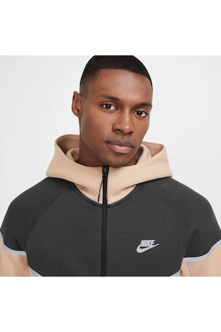 Nike Sportswear Tech Fleece Erkek Bej Sweatshirt Reflektörlü Bej
