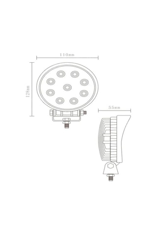 Led Yuvarlak Çalışma Lambası 9 Ledli