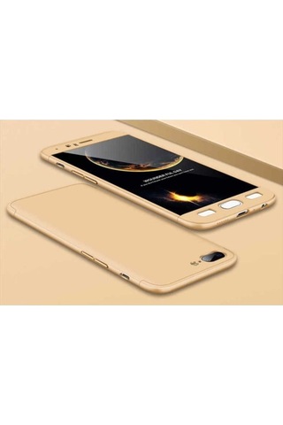 One Plus 5 Kılıf Zore Ays Kapak Gold