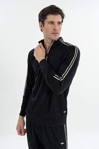 Maraton Comfort Erkek Dik Yaka Siyah- Sweatshirt Siyah-