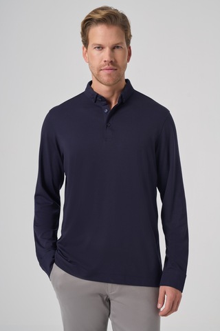 Morven Erkek Lacivert Trend Polo Yaka Rayon Sweatshirt 26ks063004200 Lacivert