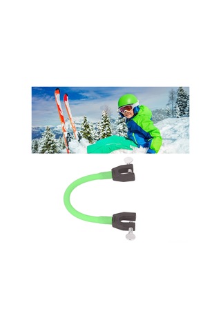 Fosenze Çocuklar İçin Kayak Baş Bağlayıcı - Başlangıçcılar İçin Kayak Yardımcı Aracı, Stabilite Ve Hız Kontrolü Sağlar, Yeşil Yeşil