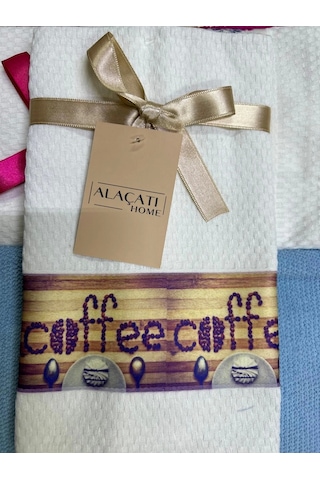 Nivemeshome 2 Li Cappucino-beyaz Asorti Model Mutfak Havlusu