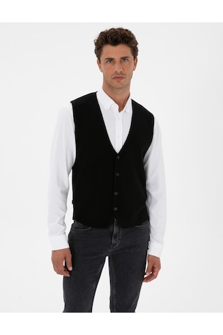 Pierre Cardin Erkek Siyah Yelek Triko 50317313-vr046 Siyah