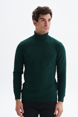 AR-MA Arma Erkek Slim Fit Likralı Akrilik Kumaş Boğazlı Yaka Triko Kazak K0kro0862 Yeşil