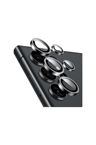 Samsung Galaxy S24 Ultra Uyumlu Kamera Koruyucu Grey