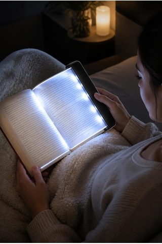 Lexroo Led Kitap Okuma Işığı, Kitap Arasına Yerleştirilebilir İnce Okuma Lambası Çok Renkli