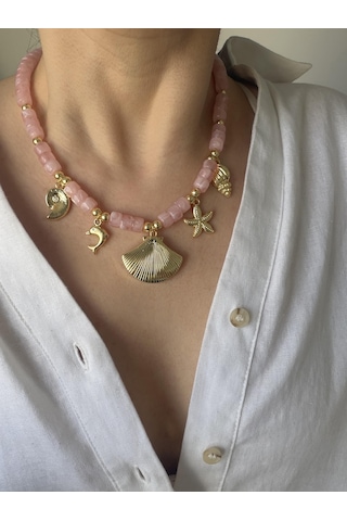 Charmlı Deniz Kolye Pembe