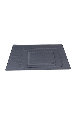 Gri Köpek Çiş Pedi Battaniye Yeniden Kullanılabilir Emici Bebek Bezi Yıkanabilir Köpek Eğitim Pedi Pet Yatak İdrar Mat Pet İçin 60 45cm