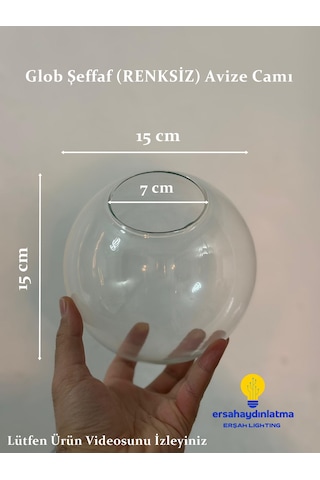 Glob Avize Camı Şeffaf 15 Lik