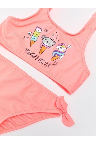 Deep Beach Fiyonklu Kız Çocuk Bikini Takım 001