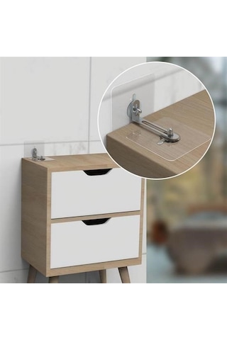 Ams Net Deprem İçin Ultra Dayanıklı Çivisiz Duvarı Delmeden Ayarlanabilir Eşya Sabitleyici Aparat Gri