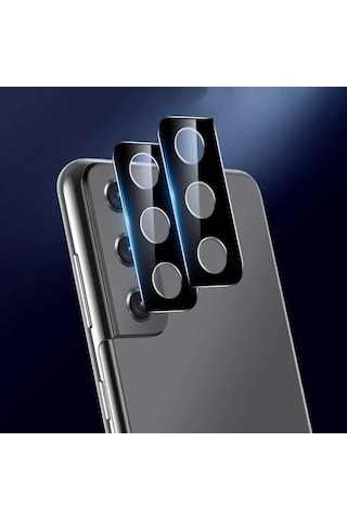 Galaxy S21 Ultra Zore 3D Kamera Camı Koruyucu Siyah