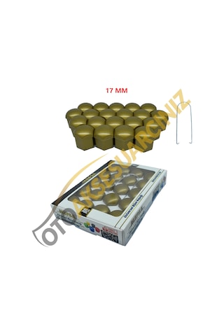 A Kalite Mefsa Bijon Kapağı Düz 17 Mm Altın Sarı 20 Li Set