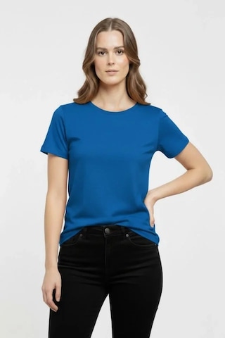 Meleners T-shirt Bisiklet Yaka Slim Fit Likralı Tişört Günlük Basic Body - İndigo