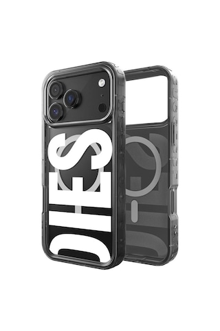 Diesel Apple iPhone 17 Pro Max Uyumlu Magsafe Destekli Biscotto Bumper Kılıf - Siyah
